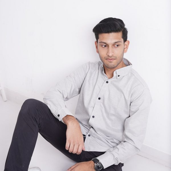 Full Sleeve Casual Grey Shirt