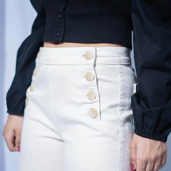 Cream Wide Leg pants