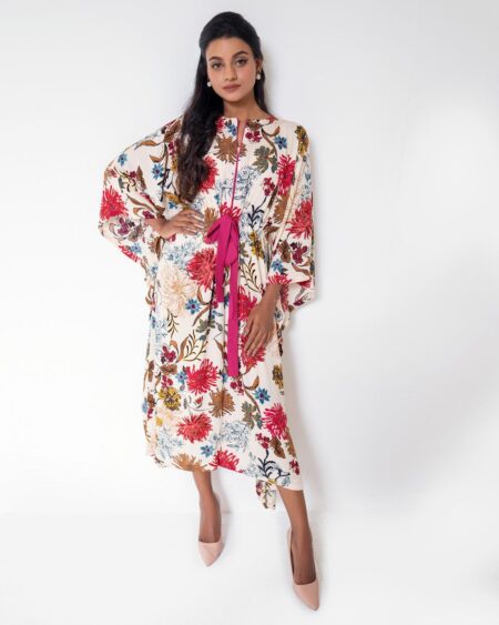 Creamy Floral Kaftan - Image 2