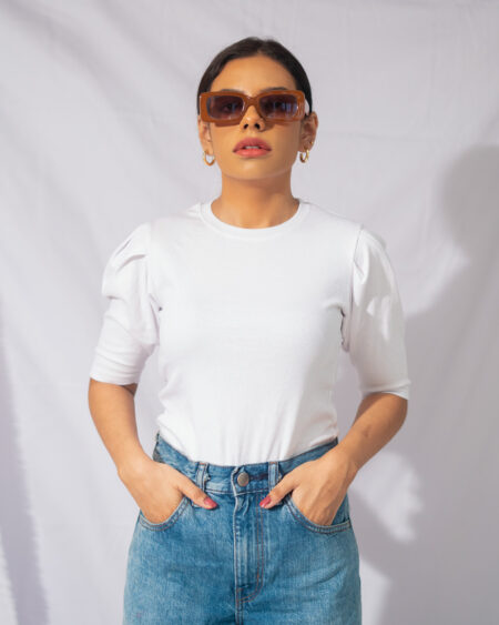 White Crop Top - Image 2