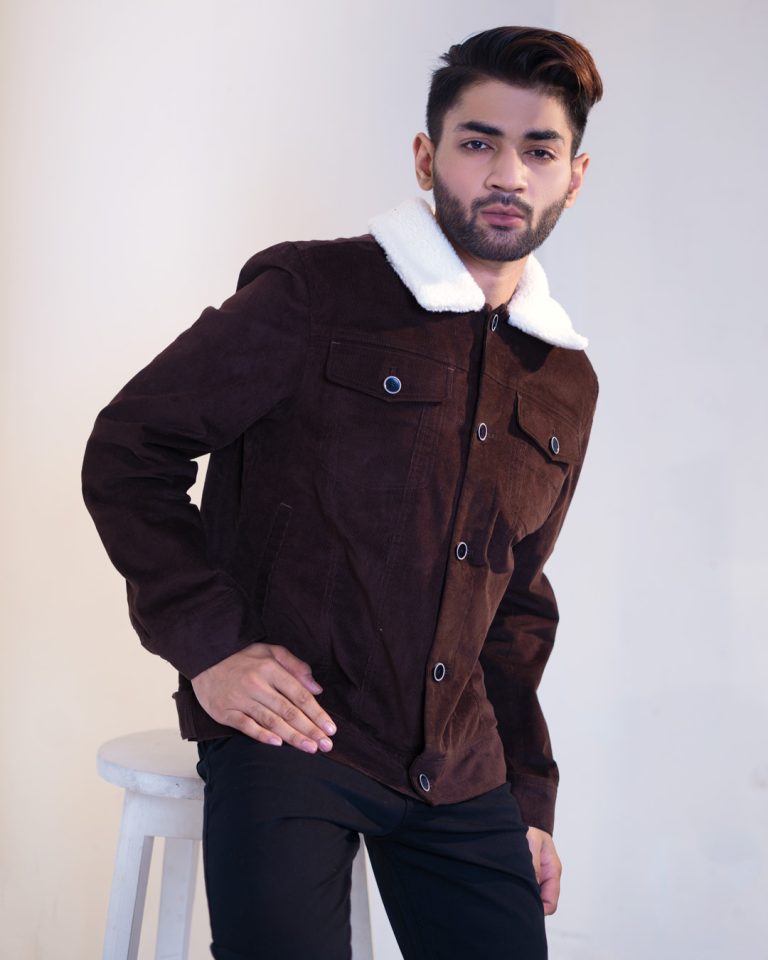 Dark Coffee Sherpa Jacket