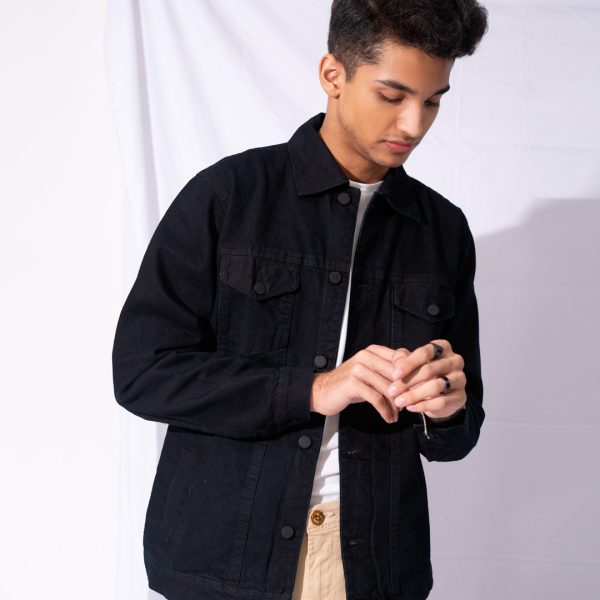 Men's Black Denim Jacket