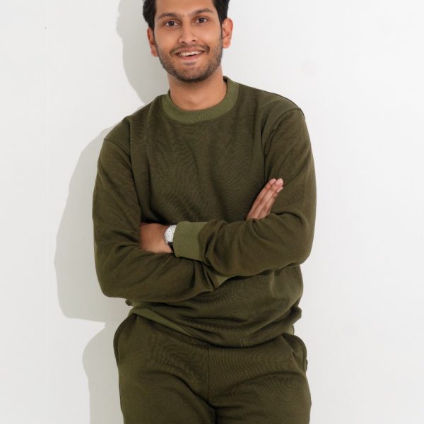 Olive green Sweat-set