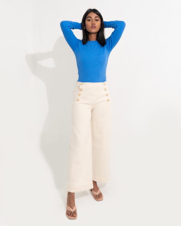 Blue Ribbed Bodysuit - Image 3