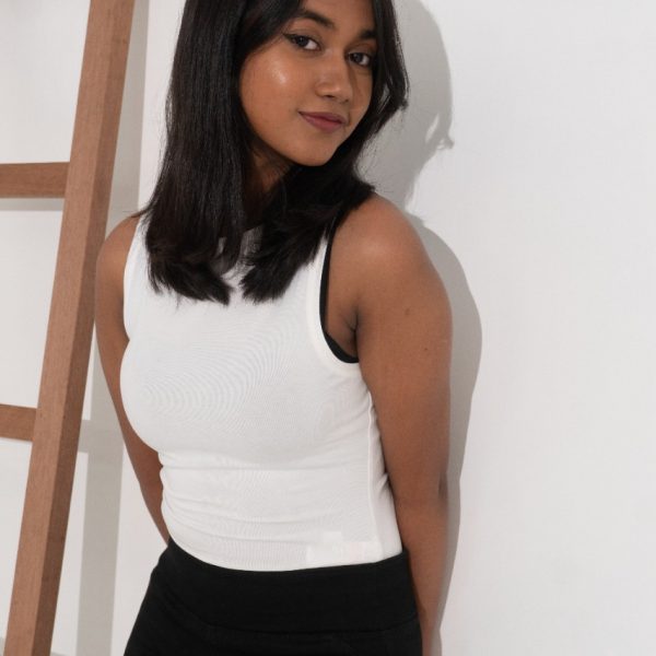 White Sleeveless Bodysuit