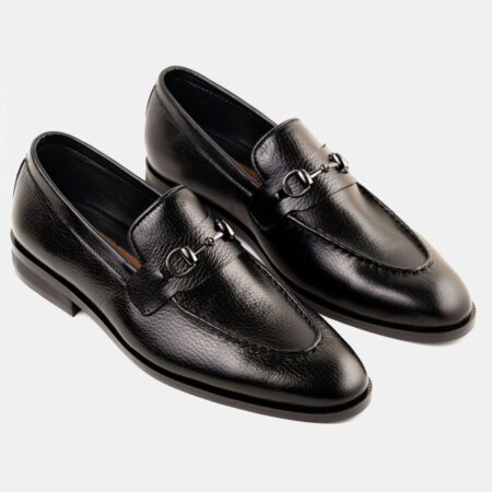 Black Grain Horsebit Plain