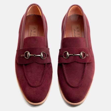 Maroon Suede Horse-bit Loafer - Image 2