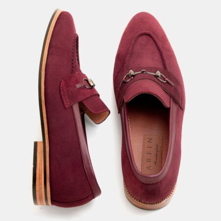 Maroon Suede Horse-bit Loafer - Image 4