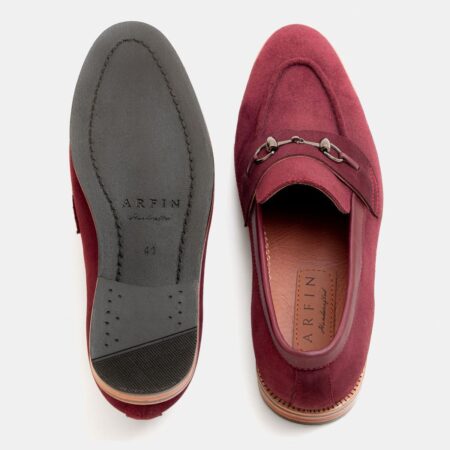 Maroon Suede Horse-bit Loafer - Image 3