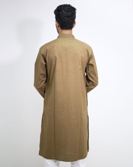 Green Embroidery panjabi - Image 6