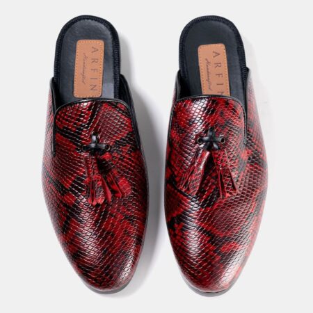Red Dice Tassel Half Shoe - Image 4