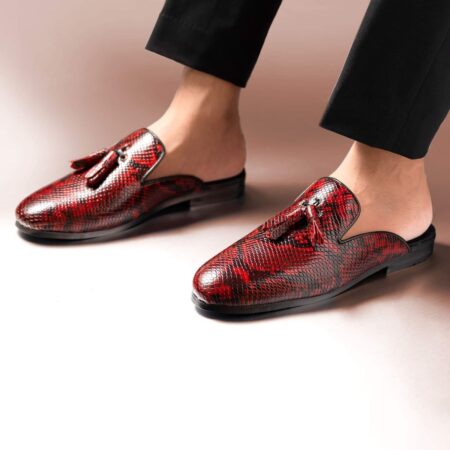 Red Dice Tassel Half Shoe - Image 2