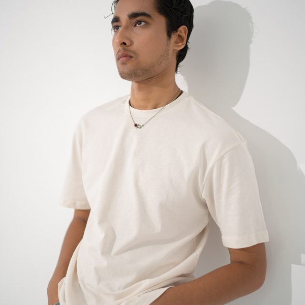 Off White Drop Shoulder T-Shirt
