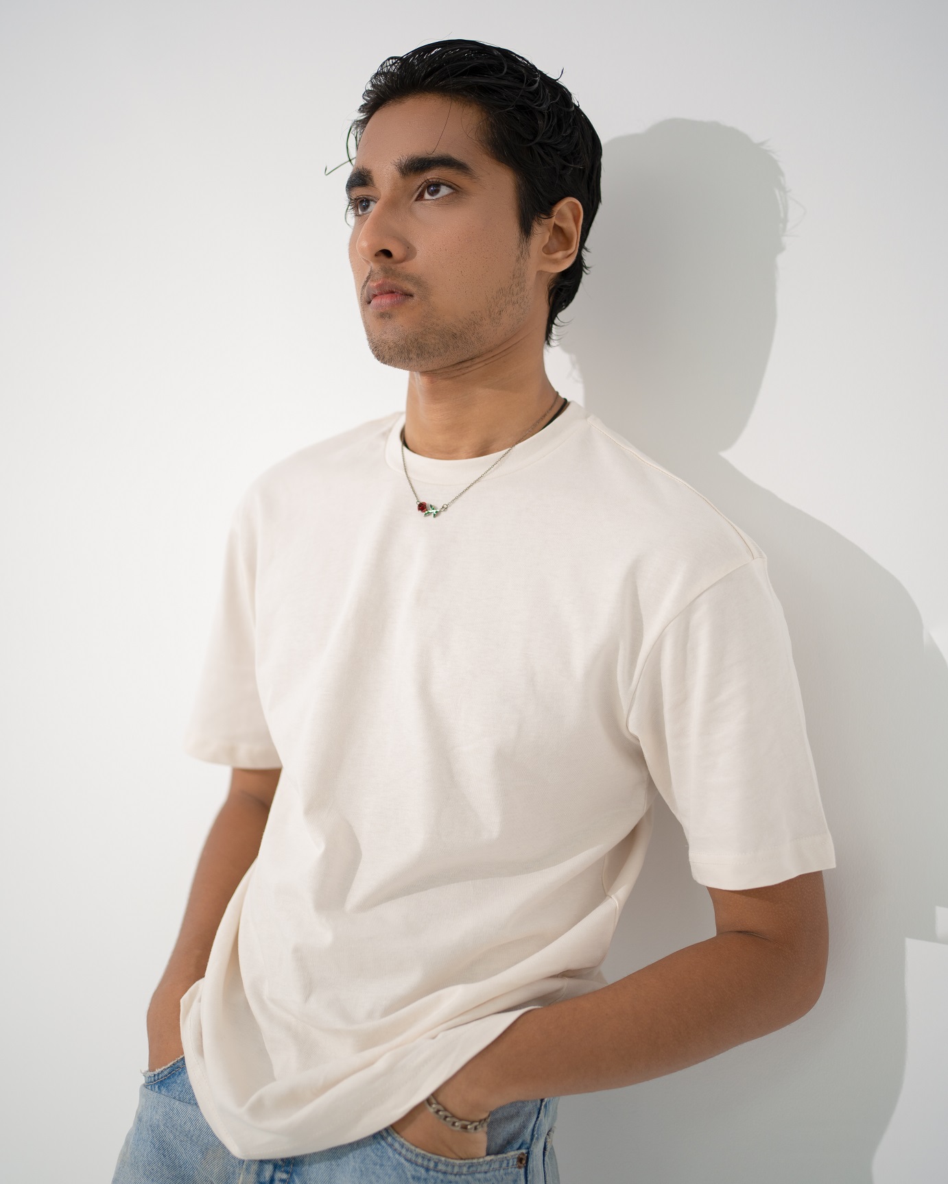 Off White Drop Shoulder T-Shirt - FashionHQ