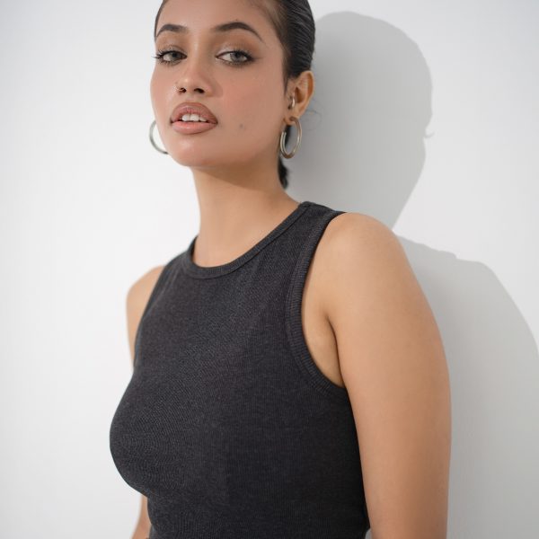 CHARCOAL BLACK TANK TOP