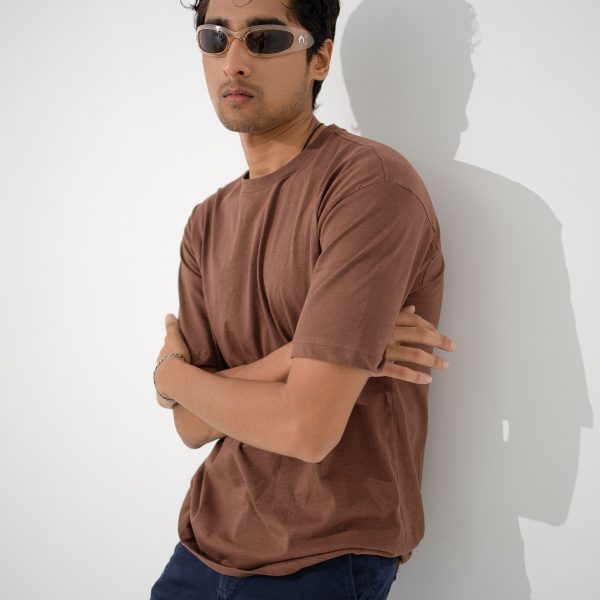 Pecan Brown Drop Shoulder T-Shirt