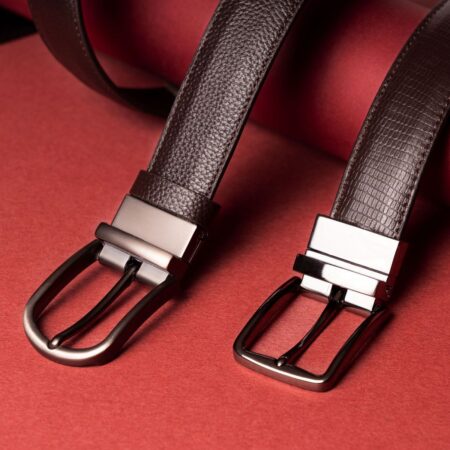 Cocoa Round Buckle Belt - Image 2