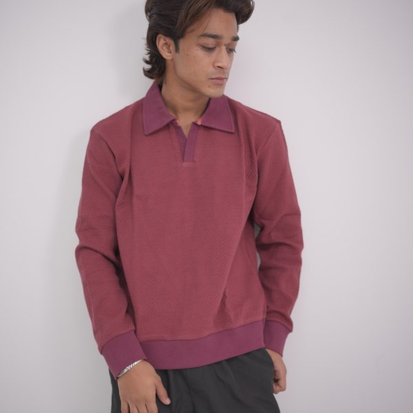 Red Textured Sweater