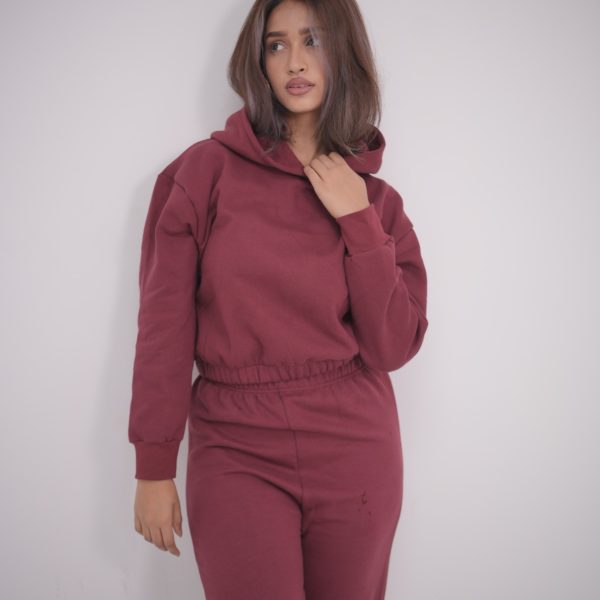 Women 7 Women's Cherry Red Hoodie set
